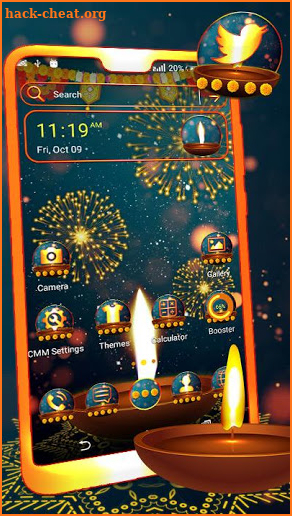 Diwali Fireworks Launcher Theme screenshot