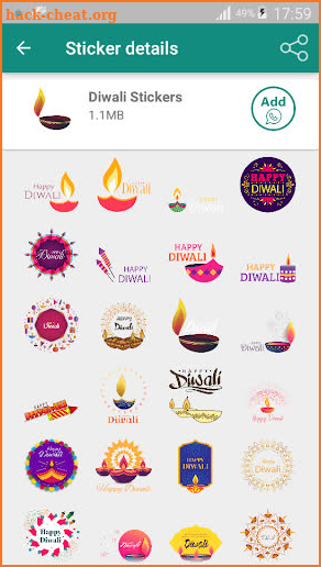 Diwali Sticker - Diwali WAStickerApps screenshot