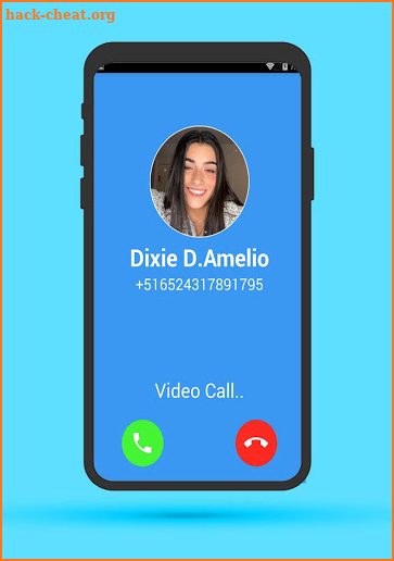 Dixie D'amelio fake call screenshot
