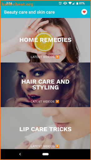 DIY beauty care tips app for girls screenshot