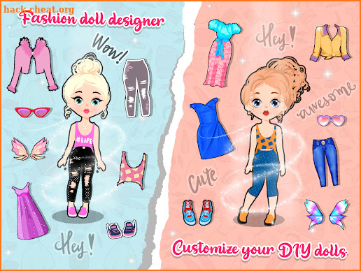 DIY Paper Doll Chibi DressUp screenshot