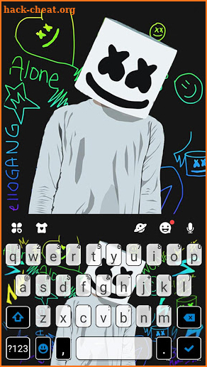 Dj Music Doodle Keyboard Theme screenshot