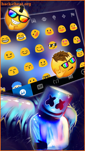 DJ Neon Music Keyboard Background screenshot