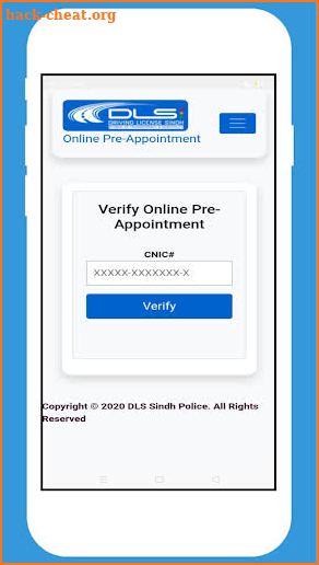 DLS Online Pre-Appointment screenshot