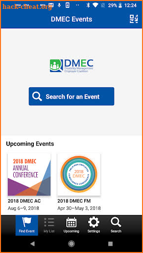 DMEC Events screenshot