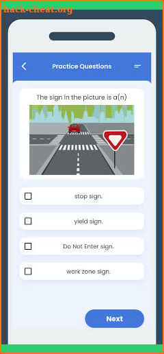 DMV California - Permit Practice Test - 2021 screenshot