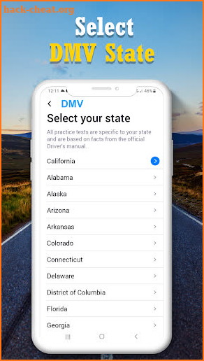 DMV Practice Test screenshot