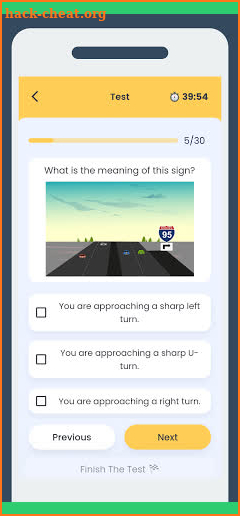 DMV Texas - Permit Practice Test - 2021 screenshot