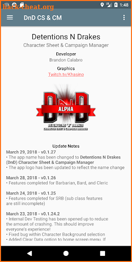 DnD - Character Sheet & Campaign Manager screenshot