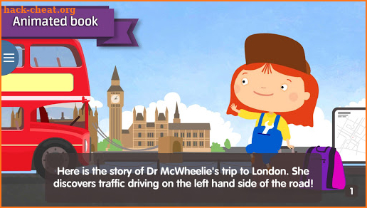 Doctor McWheelie:  Trip to London - animated book screenshot
