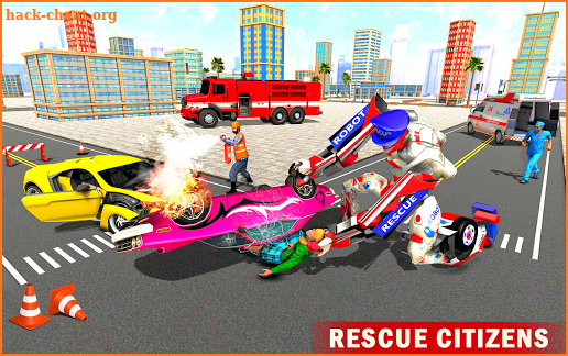 Doctor Robot Ambulance Transform Robot Rescue Game screenshot