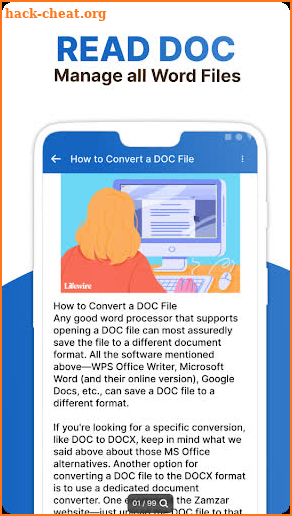 Documents App: Word Document - Open Office screenshot