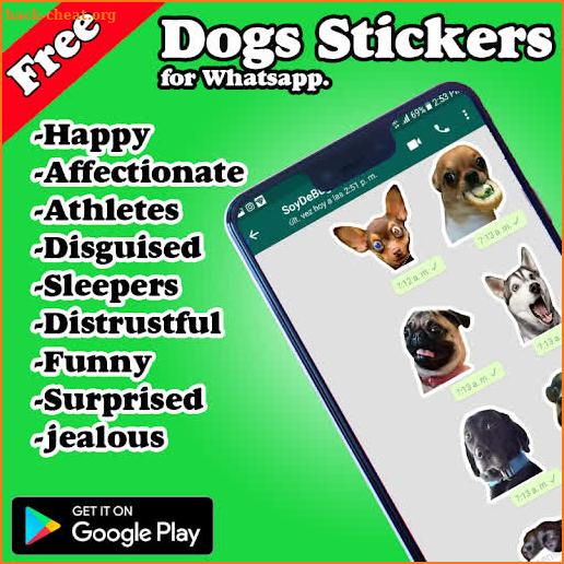 Dog Stickers Whatsapp WAStickerApps 2019 screenshot