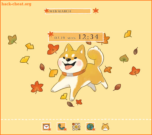 Dog Wallpaper Autumn Shiba Theme screenshot