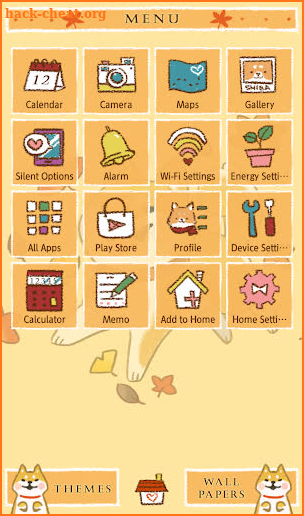 Dog Wallpaper Autumn Shiba Theme screenshot