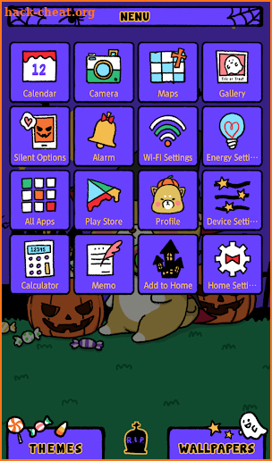Dog Wallpaper Cute Halloween Shiba Theme screenshot