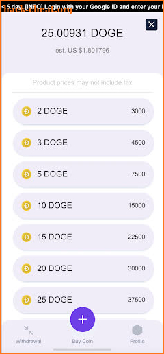 DOGE Miner by NVS screenshot
