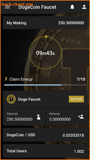 DogeCoin Faucet - Free DogeCoin screenshot