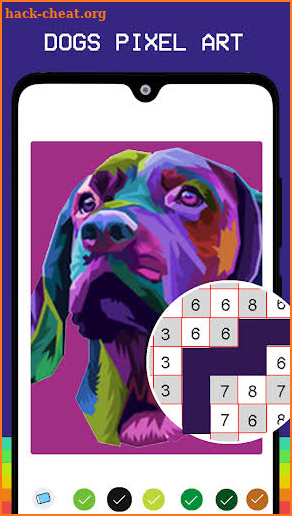 Dogs Pixel Coloring Number Art screenshot