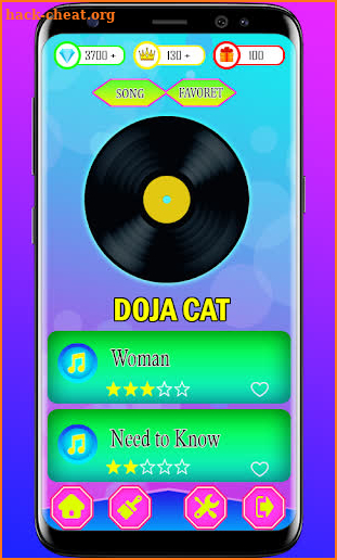 Doja Cat piano game screenshot