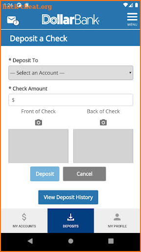 Dollar Bank Mobile App screenshot