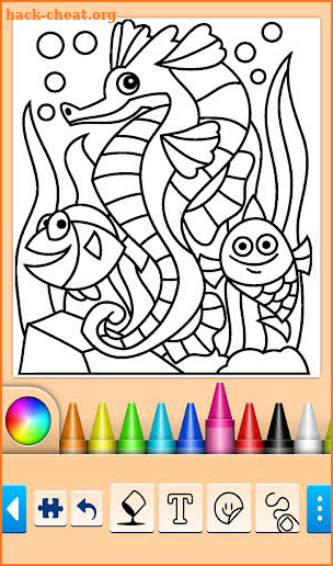 Dolphin and fish coloring book screenshot