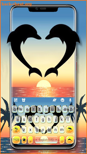 Dolphin Love Keyboard Theme screenshot