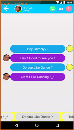Domelipa Fake Chat &Video Call screenshot