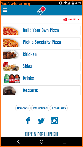 Domino's Pizza Asia Pacific screenshot