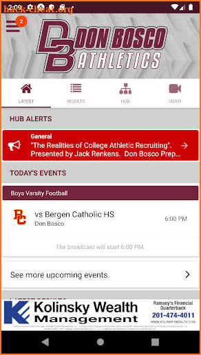 Don Bosco Prep Athletics screenshot