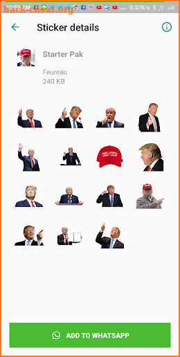 Donald Trump WAStickerApps Sticker for WhatsApp screenshot