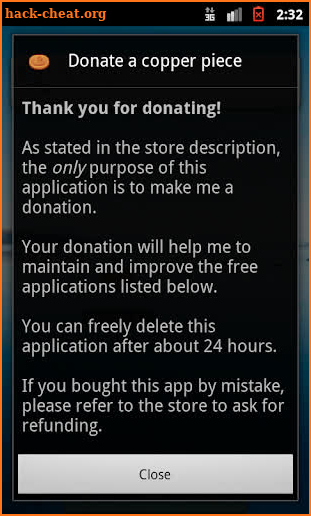 Donate a silver piece screenshot