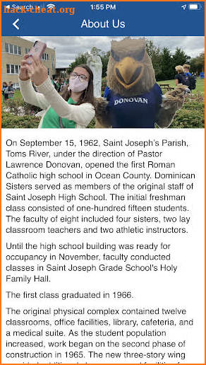 Donovan Catholic High School screenshot
