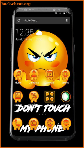 Don't Touch My Phone Emoji APUS Launcher Theme screenshot