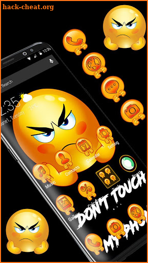 Don't Touch My Phone Emoji APUS Launcher Theme screenshot