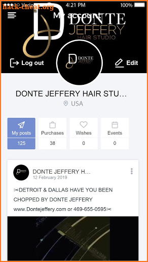 DONTE JEFFERY HAIR STUDIO screenshot