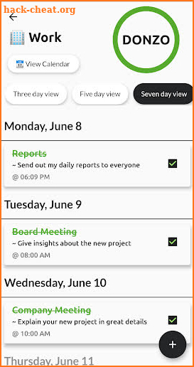 Donzo Productivity (Beta) screenshot