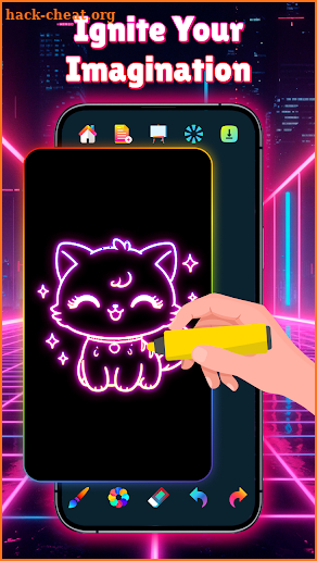 Doodle Art - Glow Drawing App screenshot