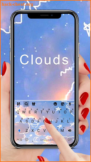 Doodle Blue Sky Keyboard Theme screenshot