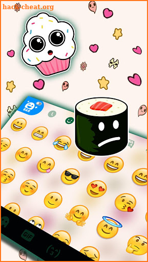 Doodle Chat Keyboard Theme screenshot