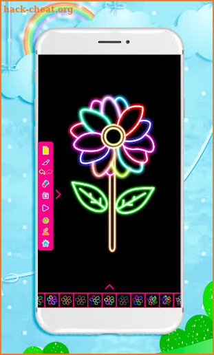 Doodle Glow: Draw Neon Art and Add Cute Stickers screenshot