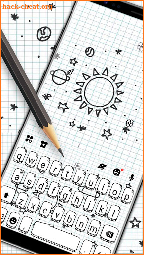 Doodle Sms Keyboard Theme screenshot
