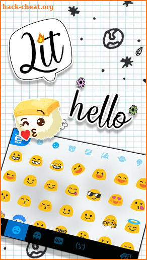 Doodle Sms Keyboard Theme screenshot