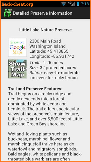 Door County Land Trust Hikes screenshot
