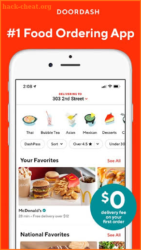 DoorDash Tips Food Delivery screenshot