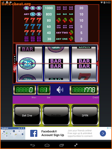 Double Triple Diamond Slots Machine screenshot