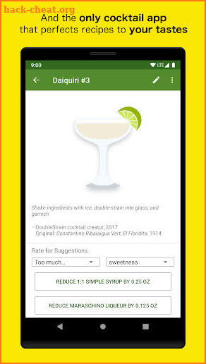DoubleStrain cocktail designer screenshot