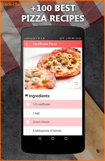 Dough and pizza recipes screenshot