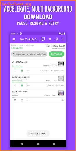 Download Twitch Videos - VOD & Clips Downloader screenshot