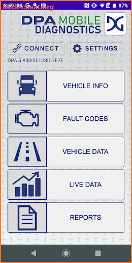 DPA Mobile Diagnostics screenshot